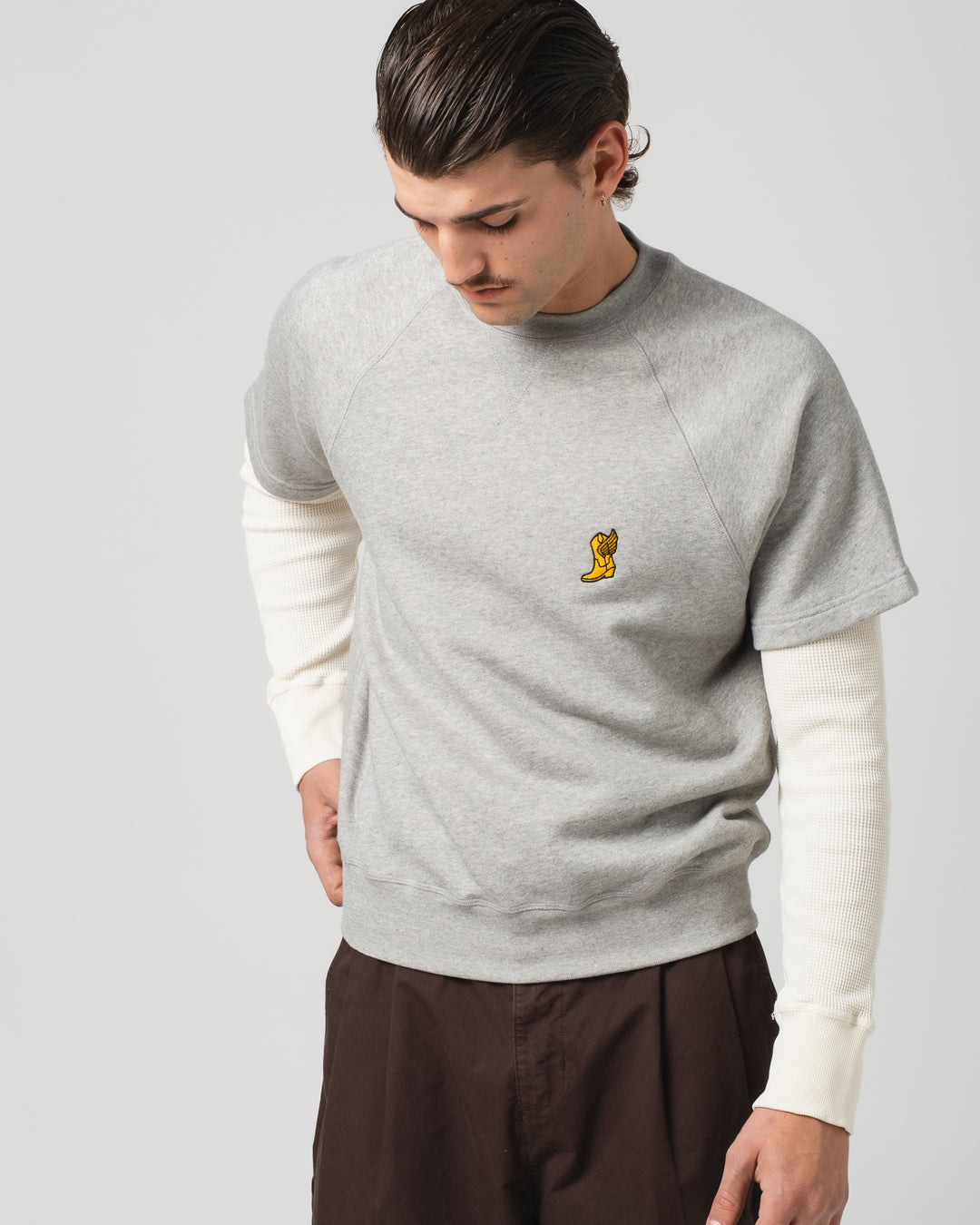 Rocky Sweater American Fleece Grey Melange