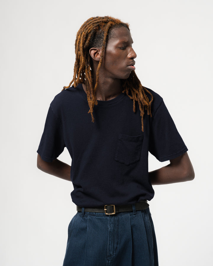 Pocket T Cotton Hemp Navy