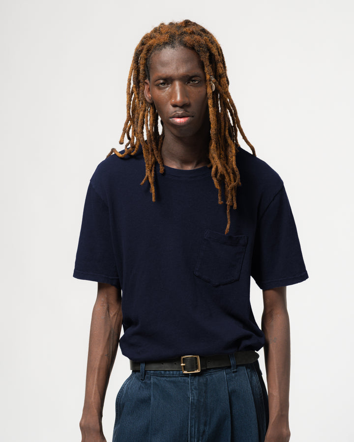 Pocket T Cotton Hemp Navy