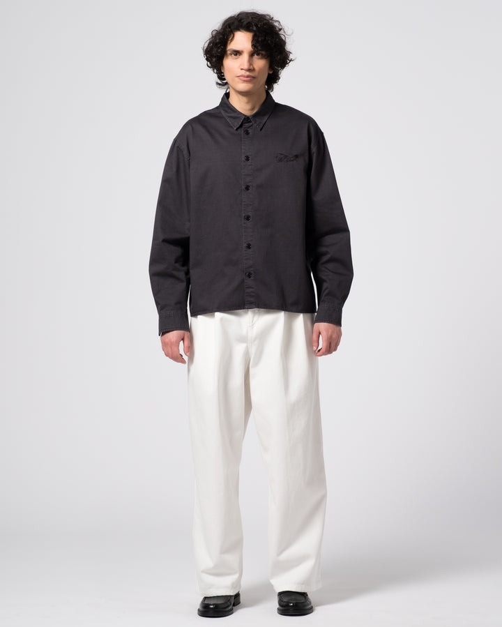 Workshirt Fine Broken Twill Asphalt