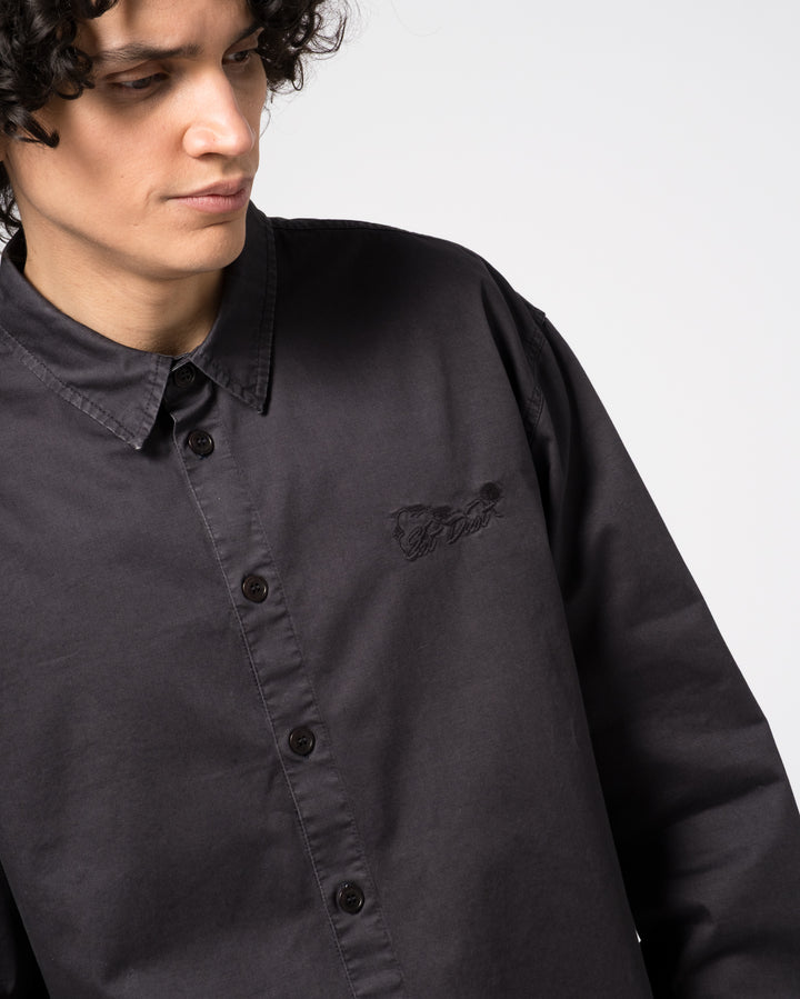 Workshirt Fine Broken Twill Asphalt