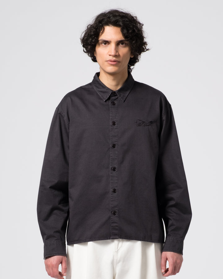 Workshirt Fine Broken Twill Asphalt