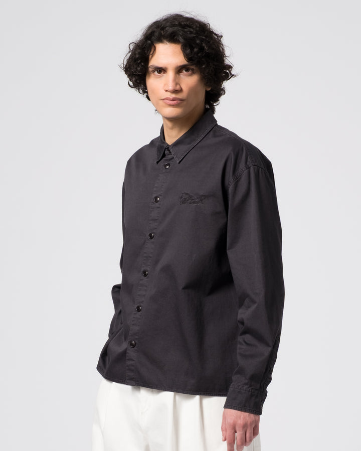 Workshirt Fine Broken Twill Asphalt