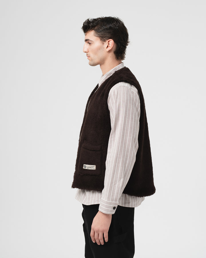 Deck Vest Bedford Cords Black