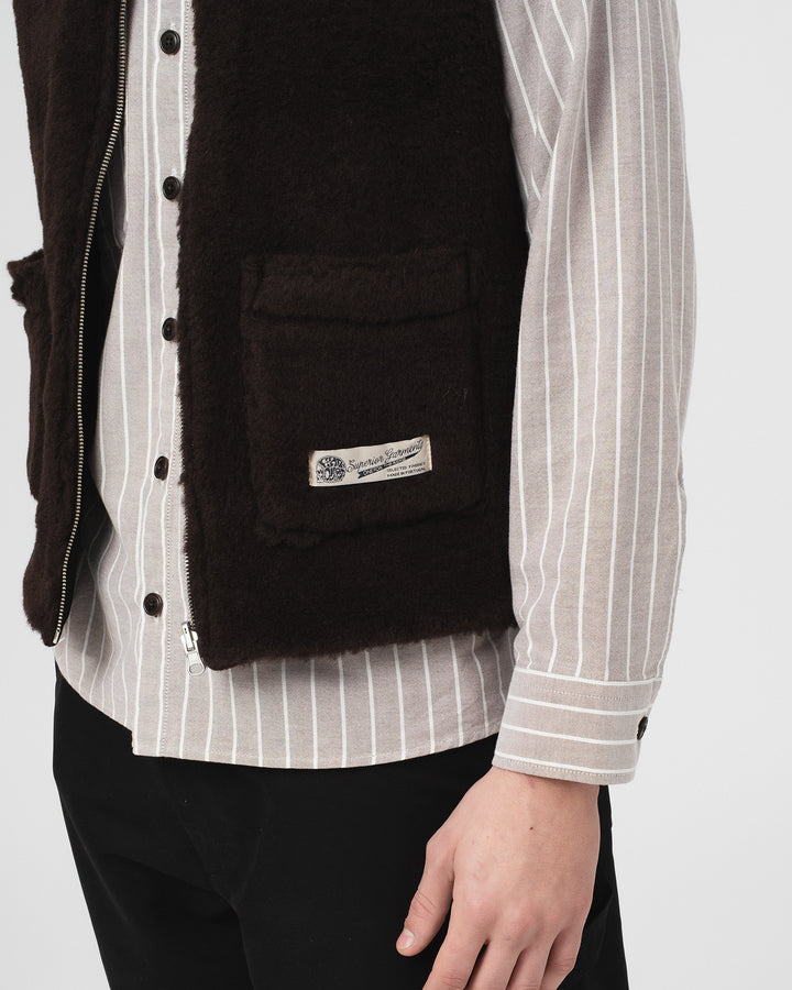 Deck Vest Bedford Cords Black