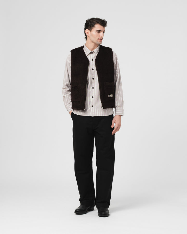 Deck Vest Bedford Cords Black