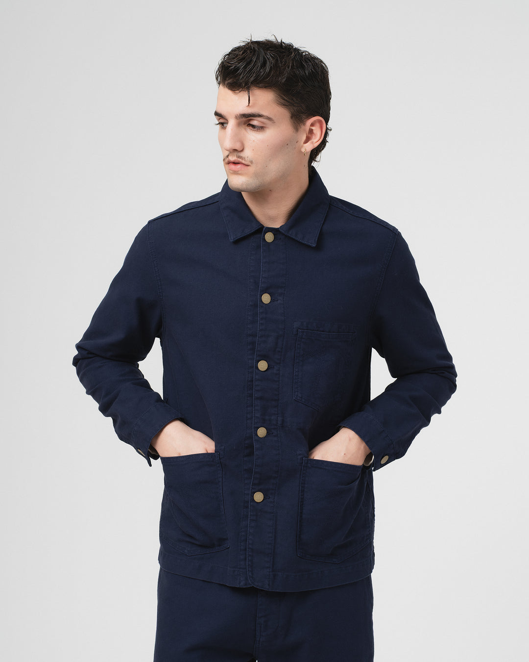 Chore Jacket Garage Cotton Navy