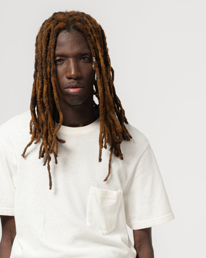 Pocket T Cotton Hemp White