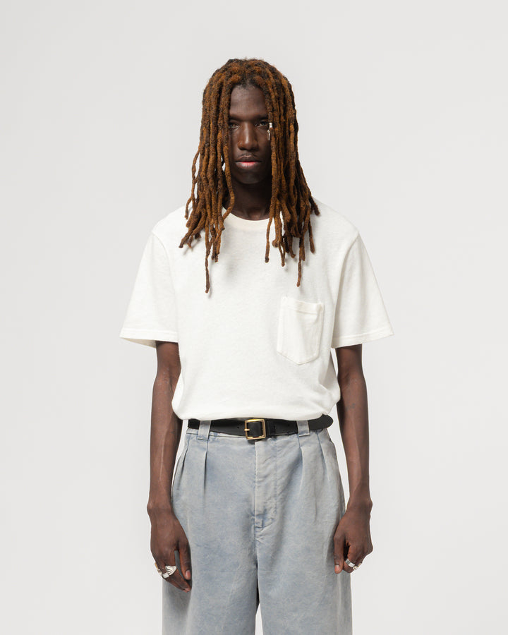 Pocket T Cotton Hemp White