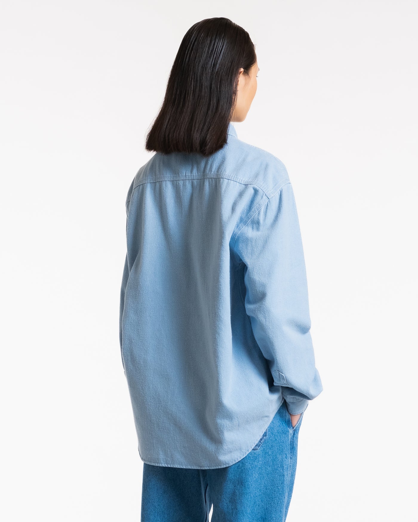 Mechanic Shirt Brushed Denim Acid Blue