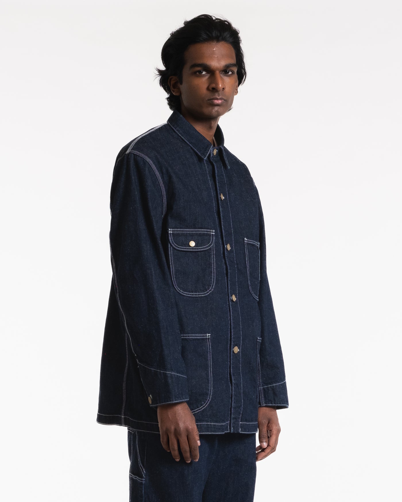 Alcatraz Jacket Hemp Denim Indigo