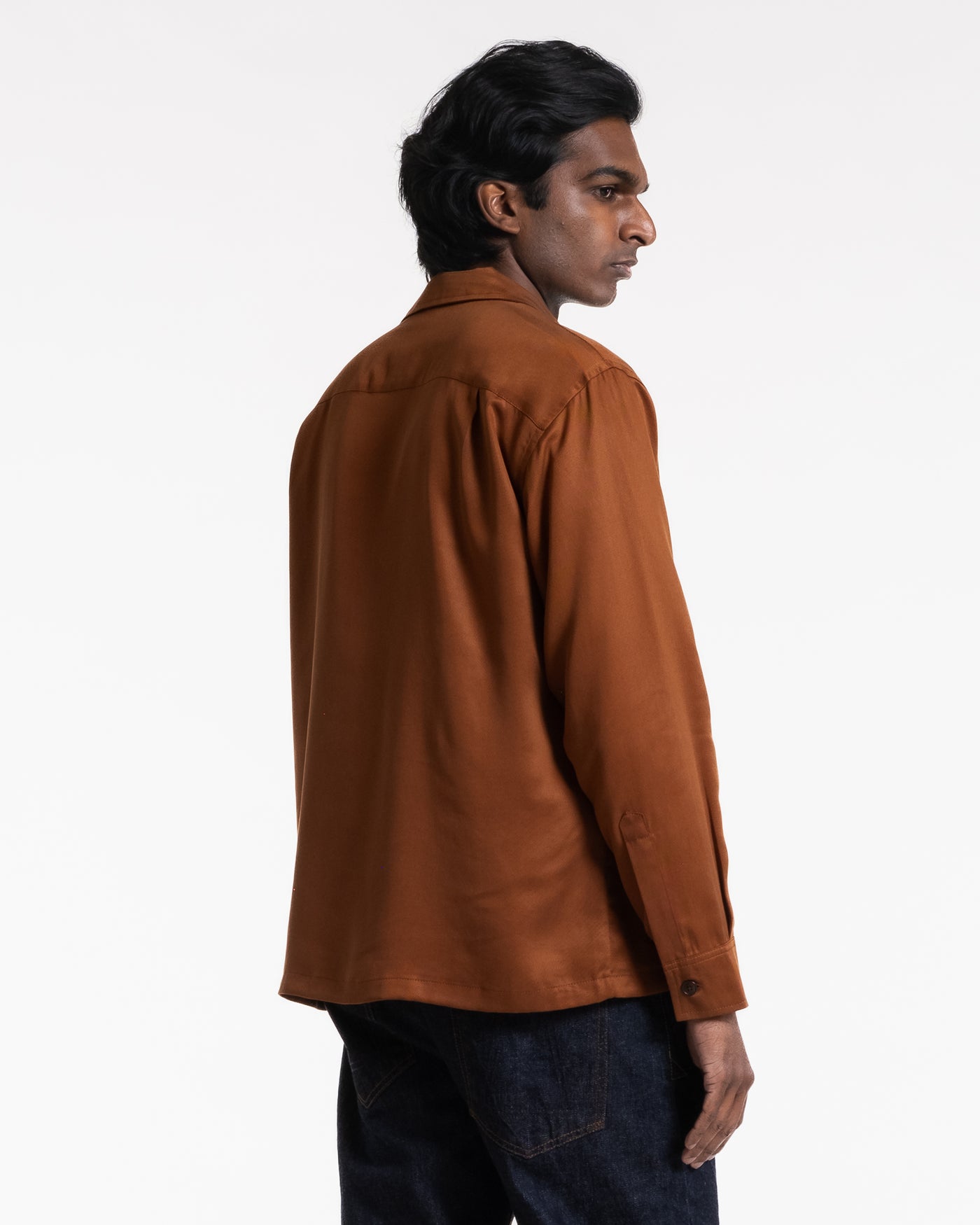 Havana Shirt Tencel Twill Brown