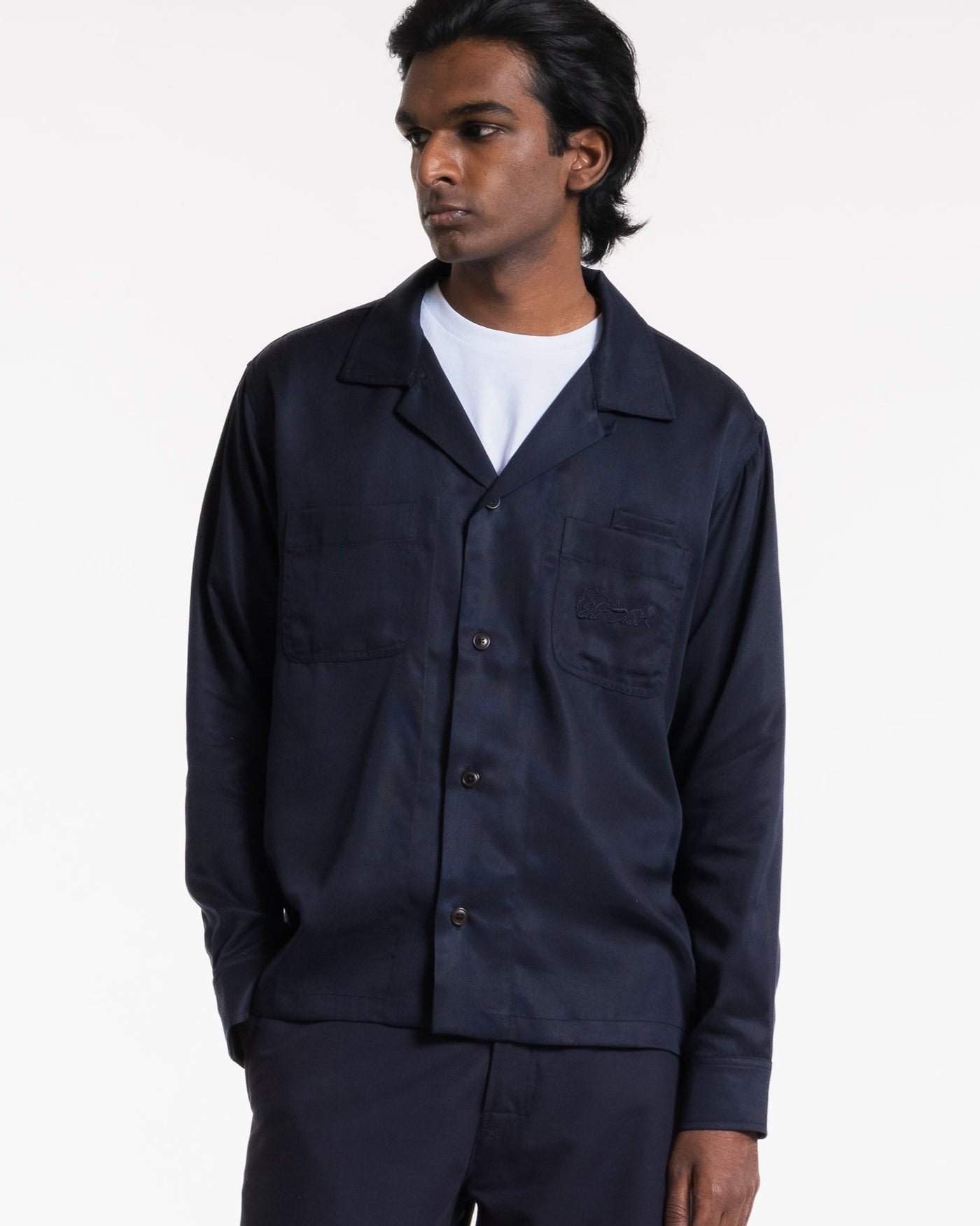 Havana Shirt Tencel Twill Navy