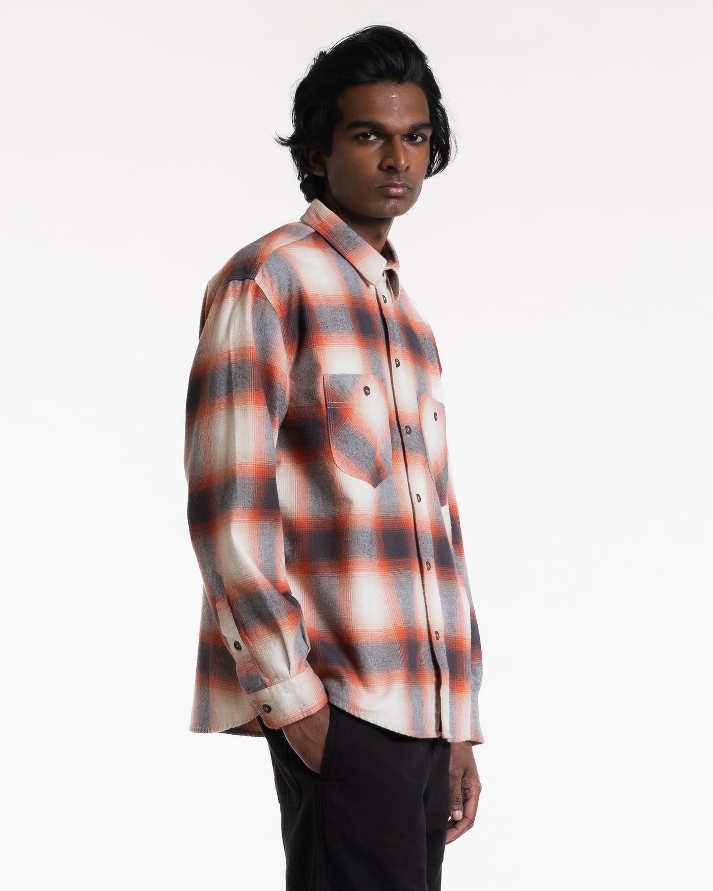 Mechanic Shirt Colorado Check Orange/Blue