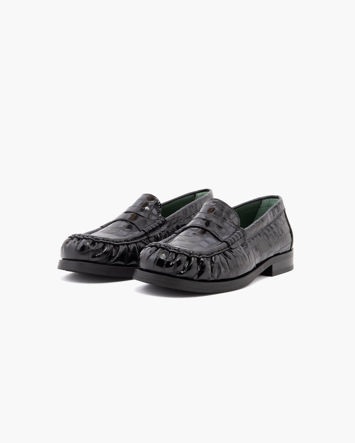 Vinny's Ogee Glossy Croco Black
