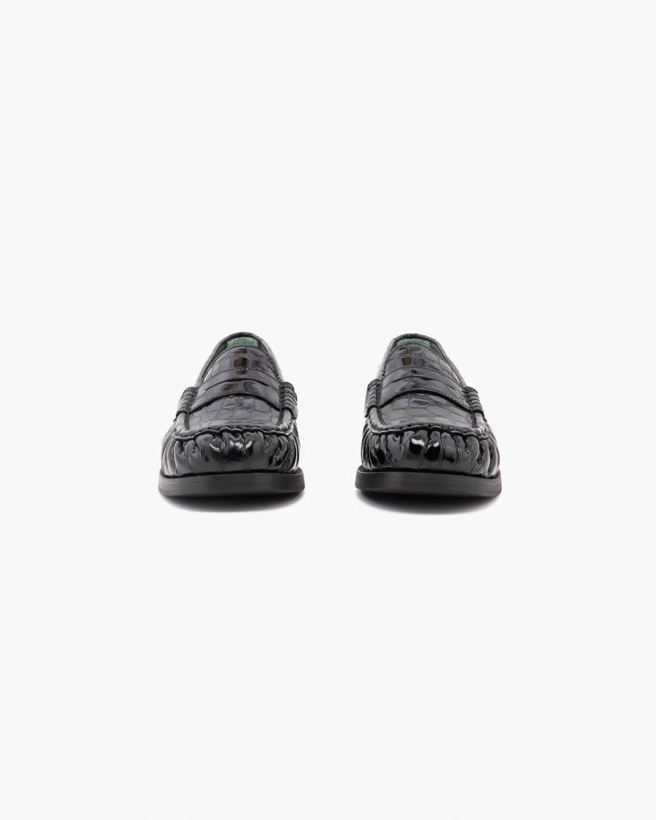 Vinny's Ogee Glossy Croco Black