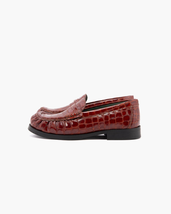 Vinny's Ogee Glossy Croco Brown