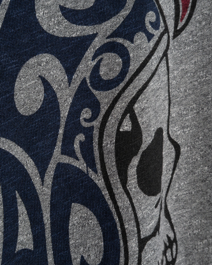 Core Skull Sweat Organic Fleece Grey Melange