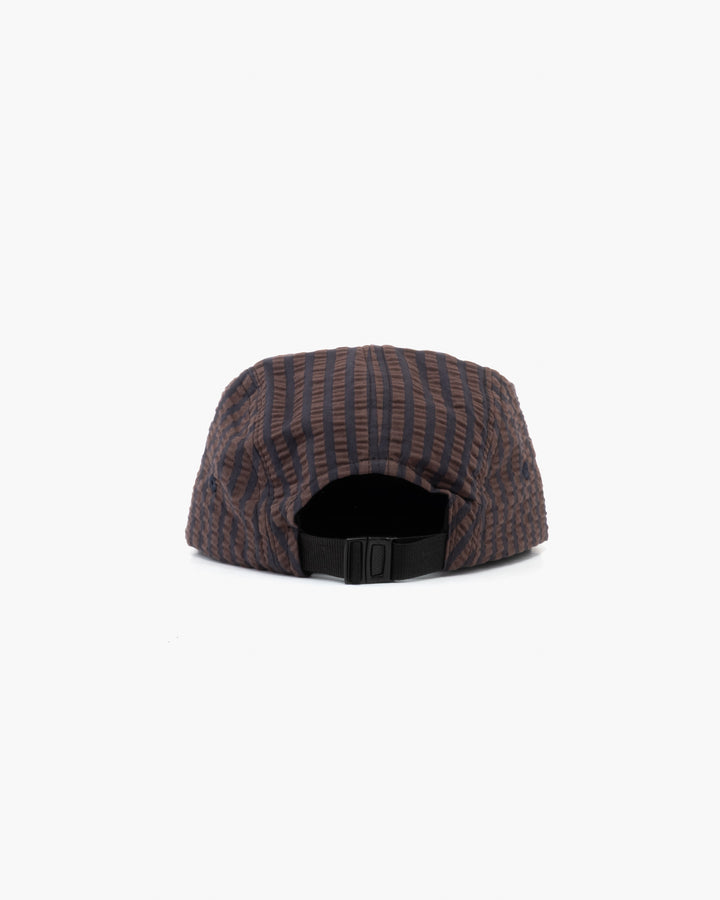 5 Panels Cap Belfast Seersucker Coffee/Navy