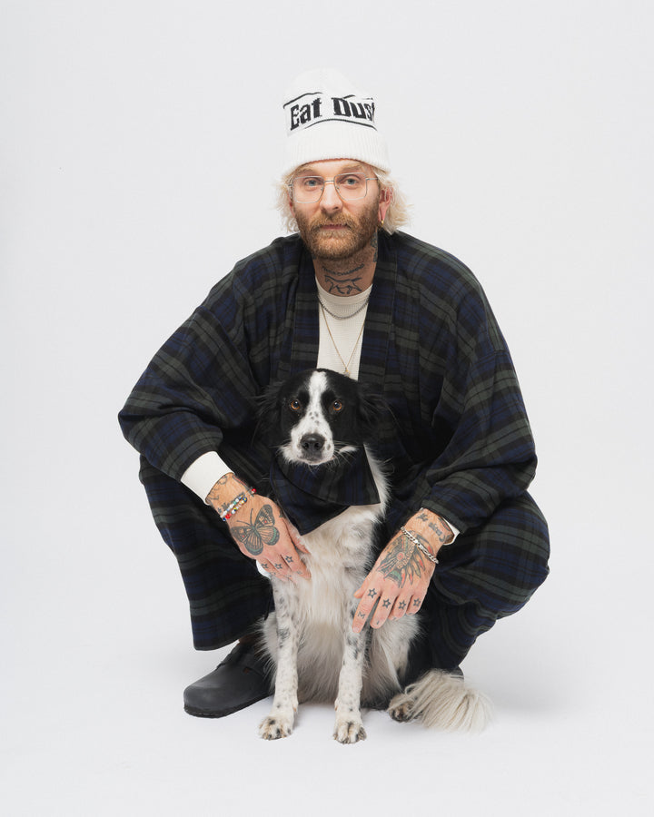 Pyjama Brushed Twill Check Blue