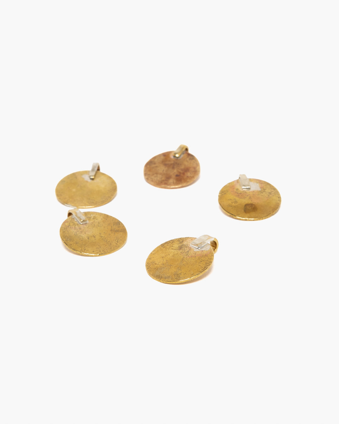 Sara Roegiers Brass Textured Disc Pendant