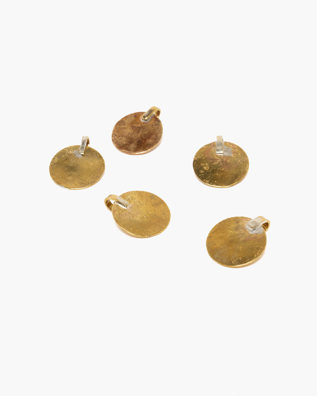 Sara Roegiers Brass Textured Disc Pendant