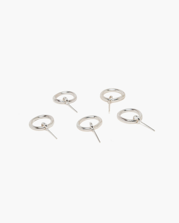 Sara Roegiers Silver Loop Ear Studs