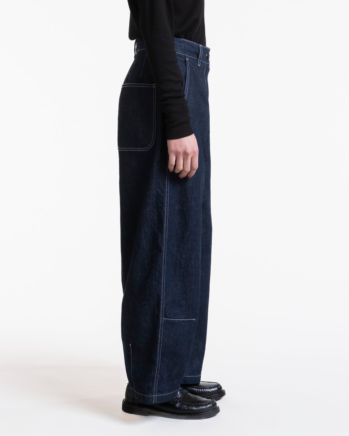 G.o.D Submarine Chino Hemp Denim Indigo