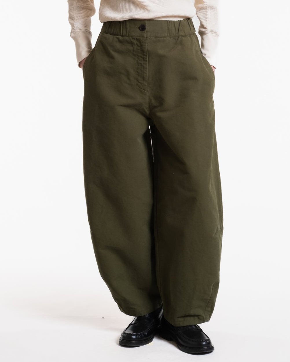 G.o.D Sultan Pants Nebraska Cotton Dark Olive