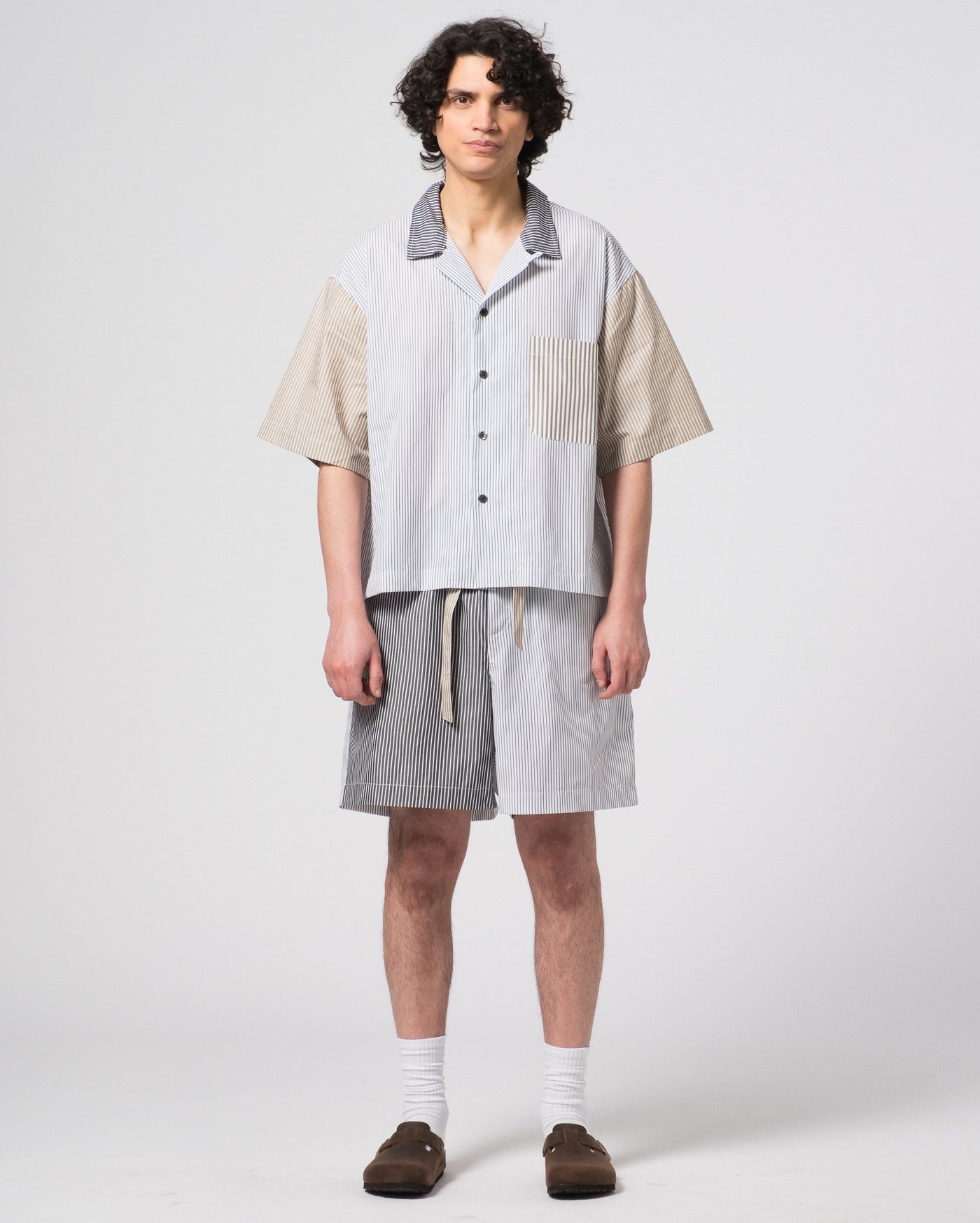 Summer Pyjama Mix & Match Stripes Brown