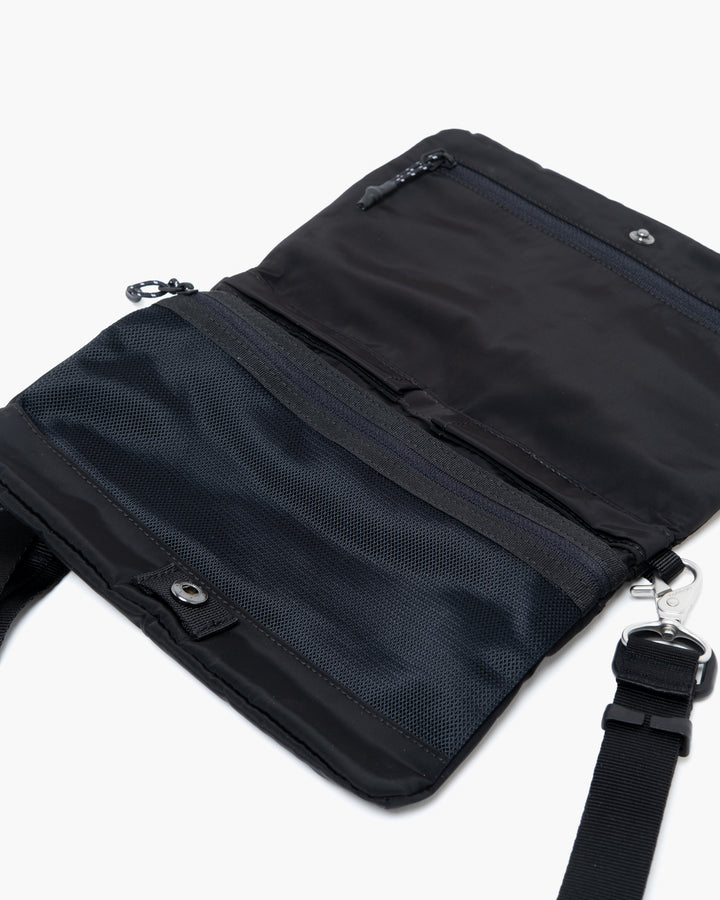 Topologie Wares Flat Sacoche Small Black Tech Sateen + Utility Sling Wide Black