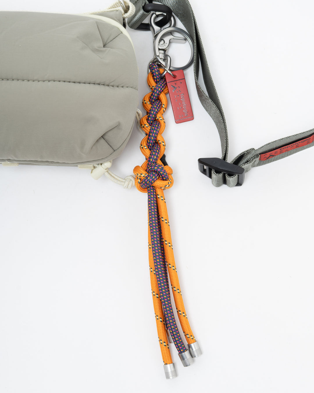 Topologie Bottle Sacoche Medium Moss Putty Silky Peach + Utility Sling Wide Woods Sinnet Keychain Arcade Orange