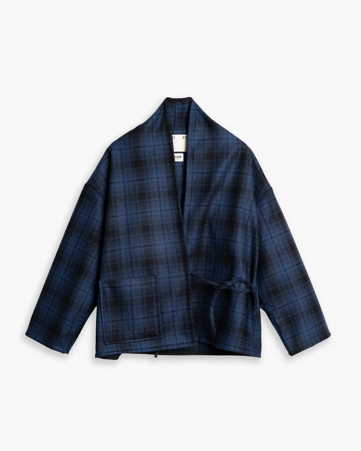 Meiji Kimono Monitoba Wool Black/Blue