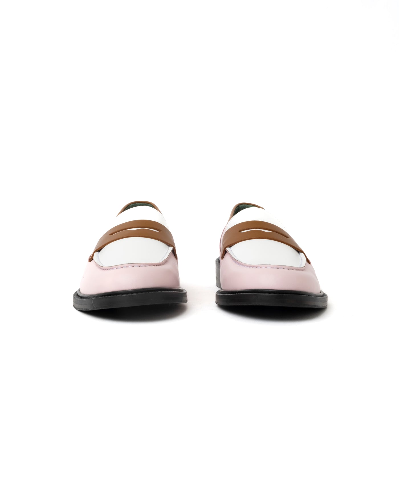 Vinny's Townee Tri-Tone Penny Loafer Leather Pink