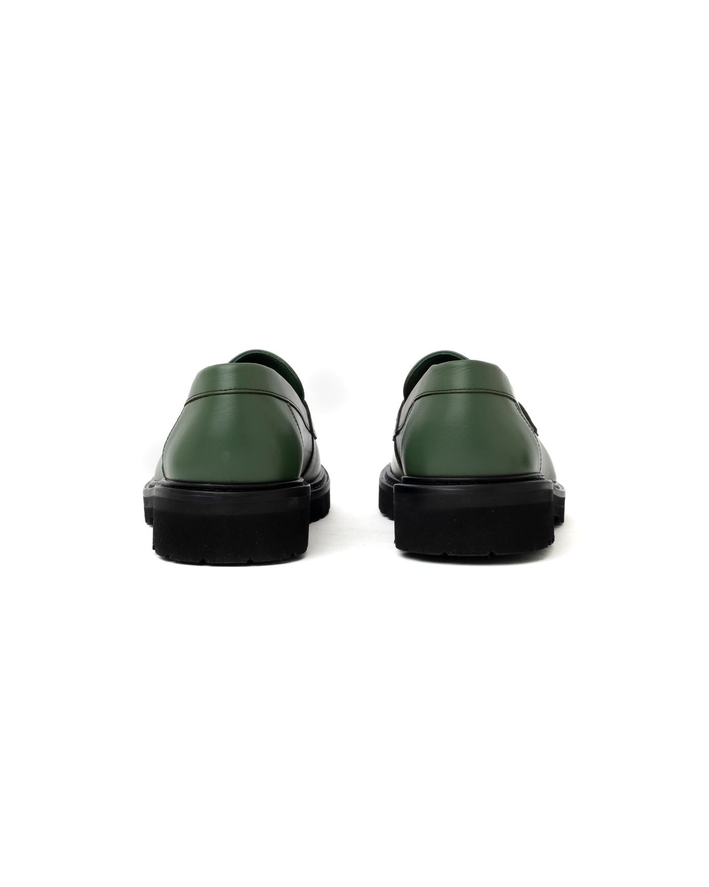 Vinny's Richee Penny Loafer Green Leather