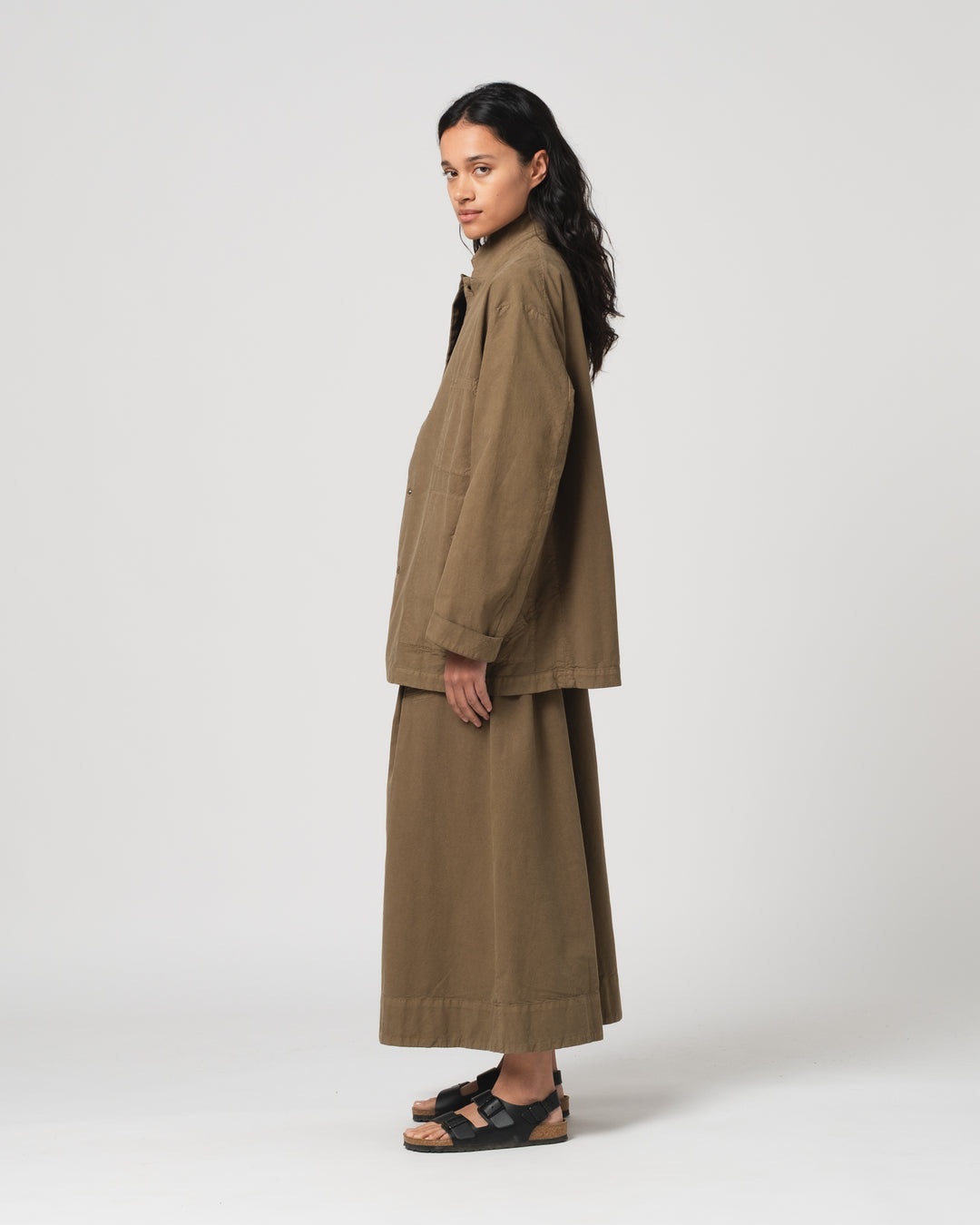 G.o.D Sport Coat Cotton Linen Canteen Green