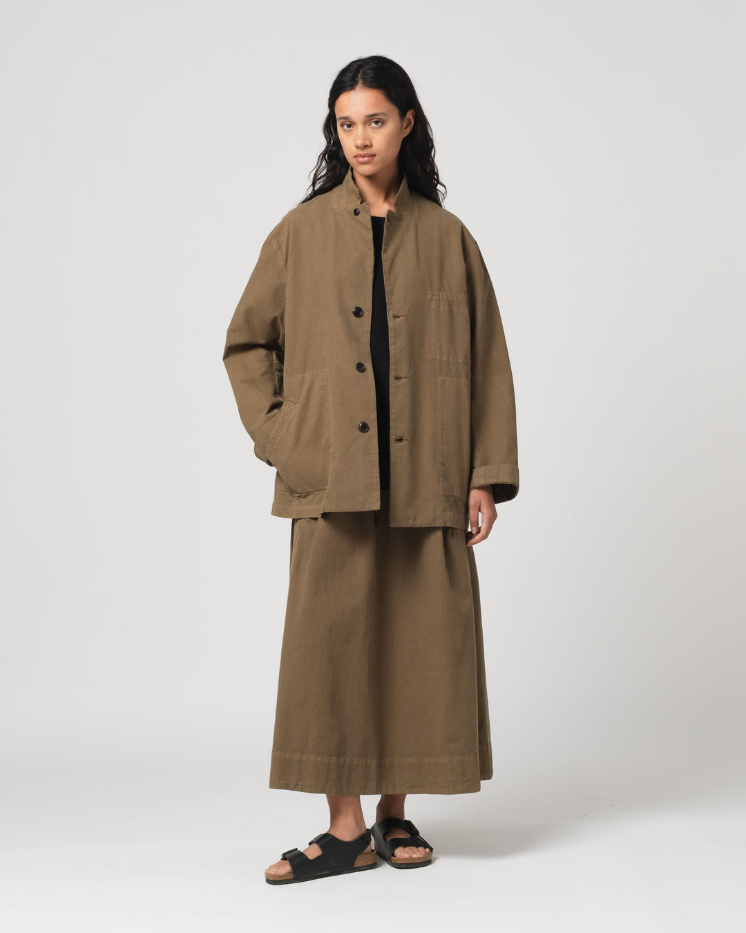 G.o.D Sport Coat Cotton Linen Canteen Green