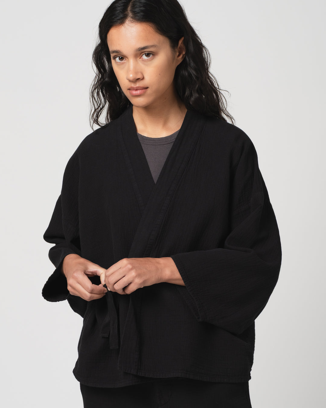 G.o.D Kimono Double Cotton Black