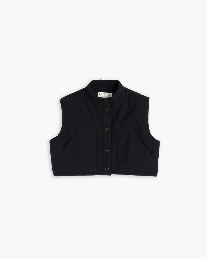 G.o.D Mini Vest Padded Cotton Black