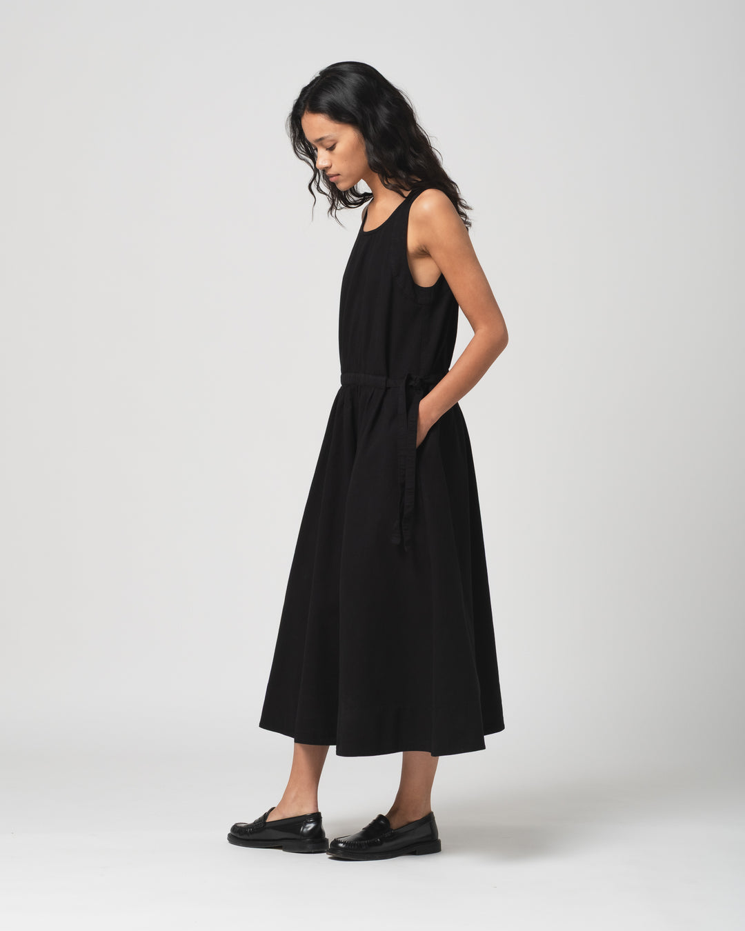 G.o.D Apron Dress Faro Cotton Black