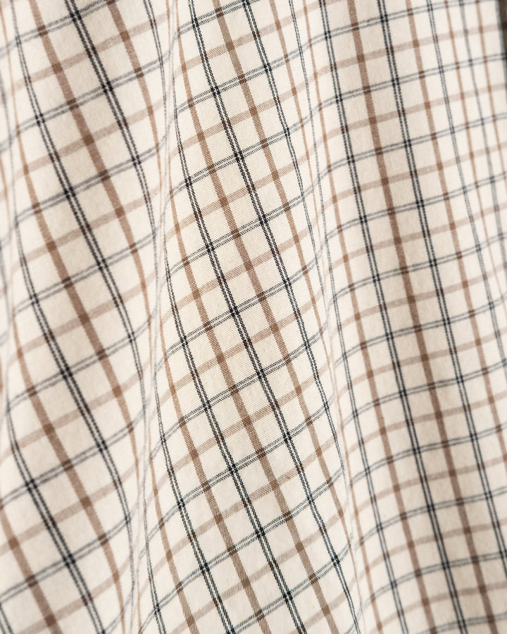 G.o.D Cubic Shirt Cantucci Check Wheat