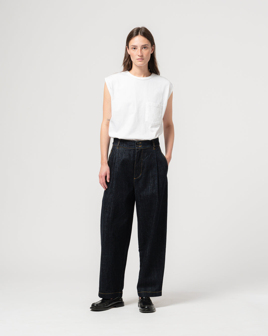 G.o.D British Worker Pants organic selvedge  Denim Blue