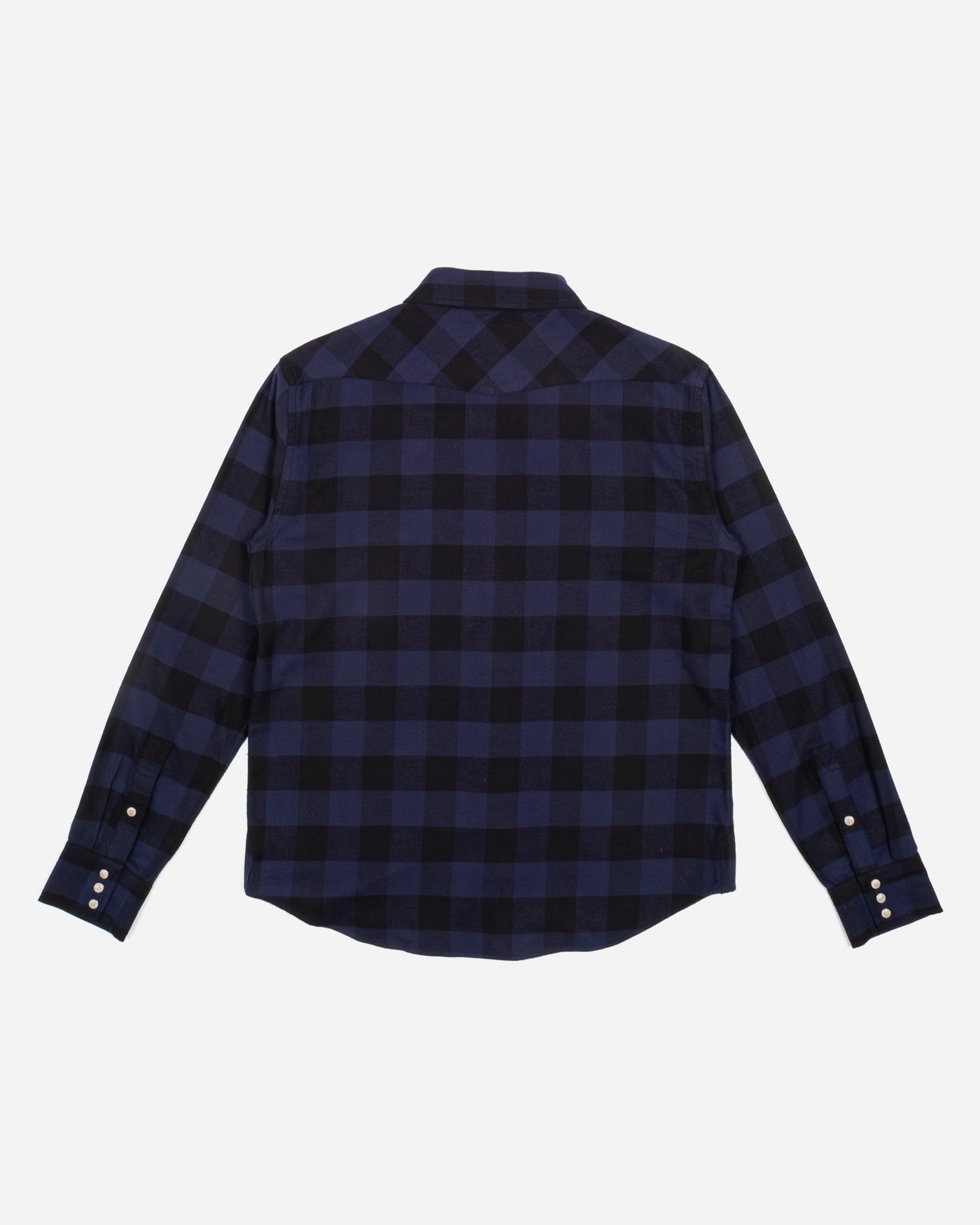 Western Shirt Check Twill Brushed Blue/Black