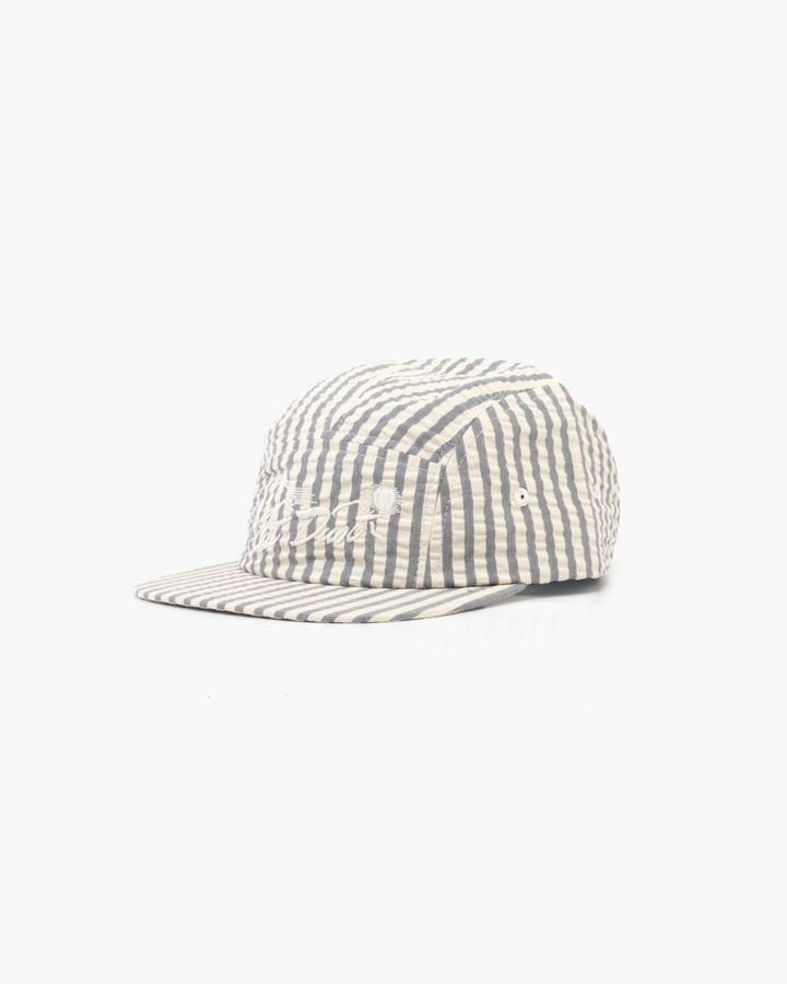 5 Panels Cap Belfast Seersucker Iron/Off-White