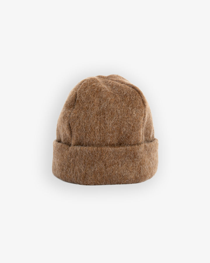 Skully Hat Mohair Fleece Java Brown