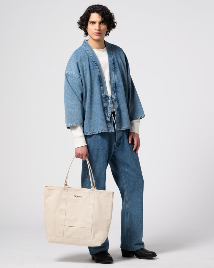 Small Canvas Shopper Bag Off White