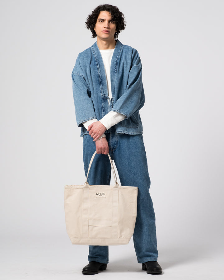 Small Canvas Shopper Bag Off White