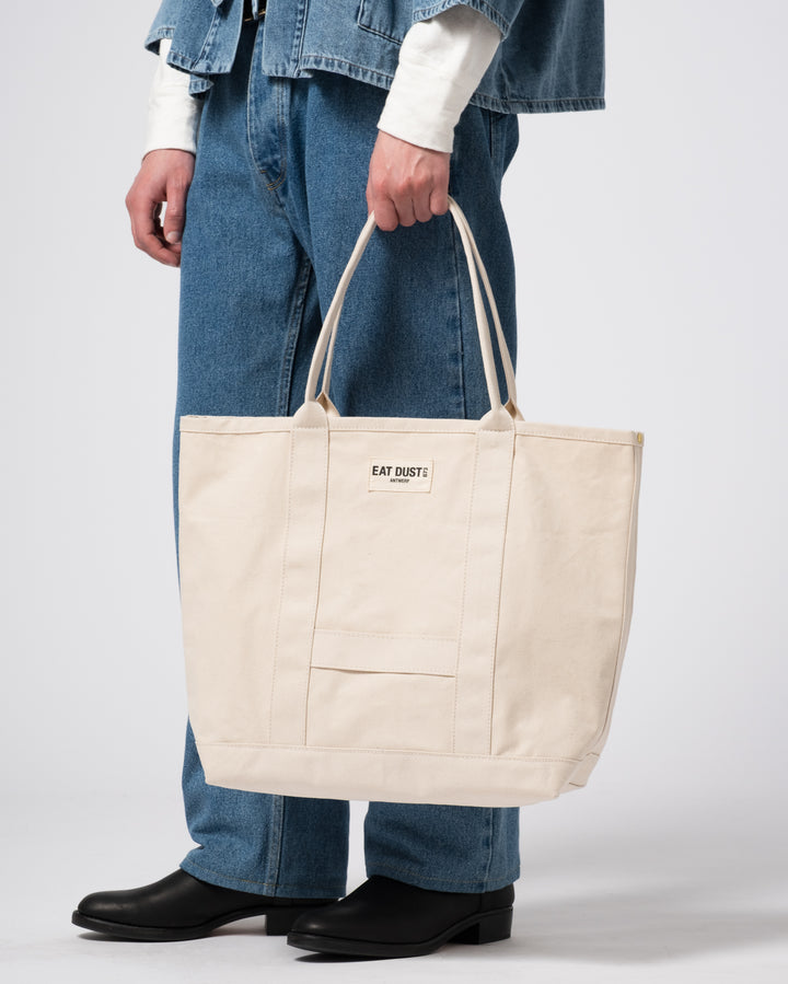 Small Canvas Shopper Bag Off White