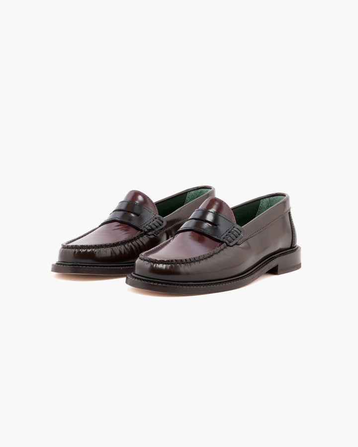 Vinny's Yardee Mocassin Loafer Polido Leather Brown/Burgundy/Blue