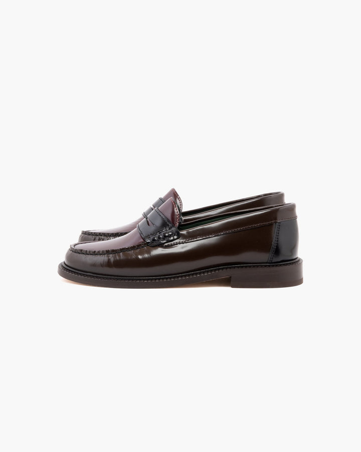 Vinny's Yardee Mocassin Loafer Polido Leather Brown/Burgundy/Blue